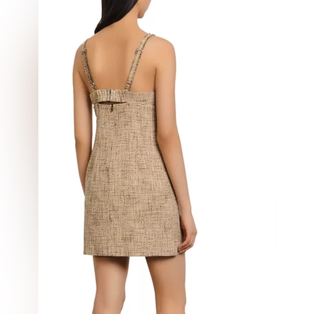 Sandro Soane tweed sleeveless mini dress with bow Size 38 - Picture 3 of 11